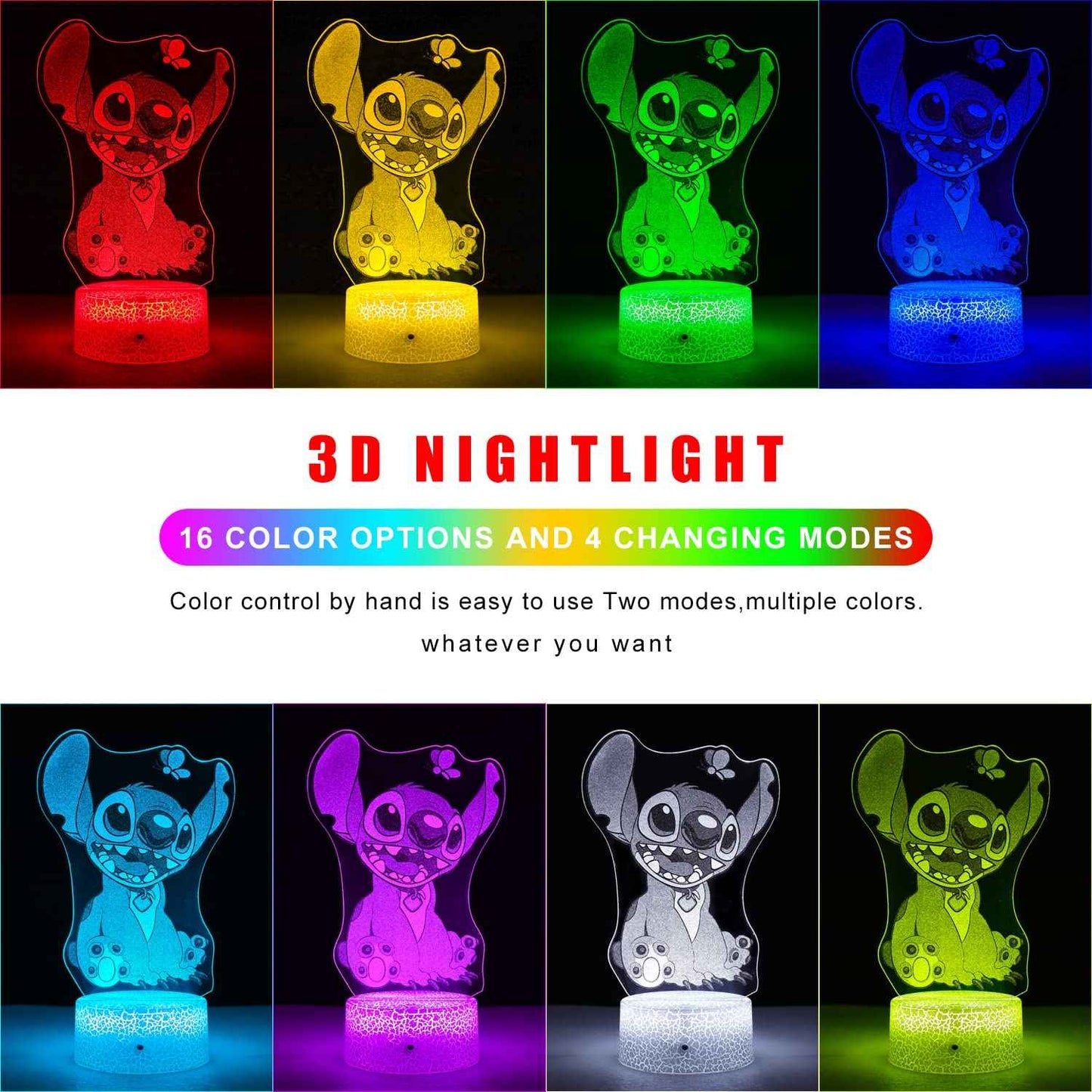 vpgun 3D Illusion Night Light.Cute Light with Remote Control and Smart Touch, Lamp Cute Room Decor for Girls Birthday Christmas Gifts