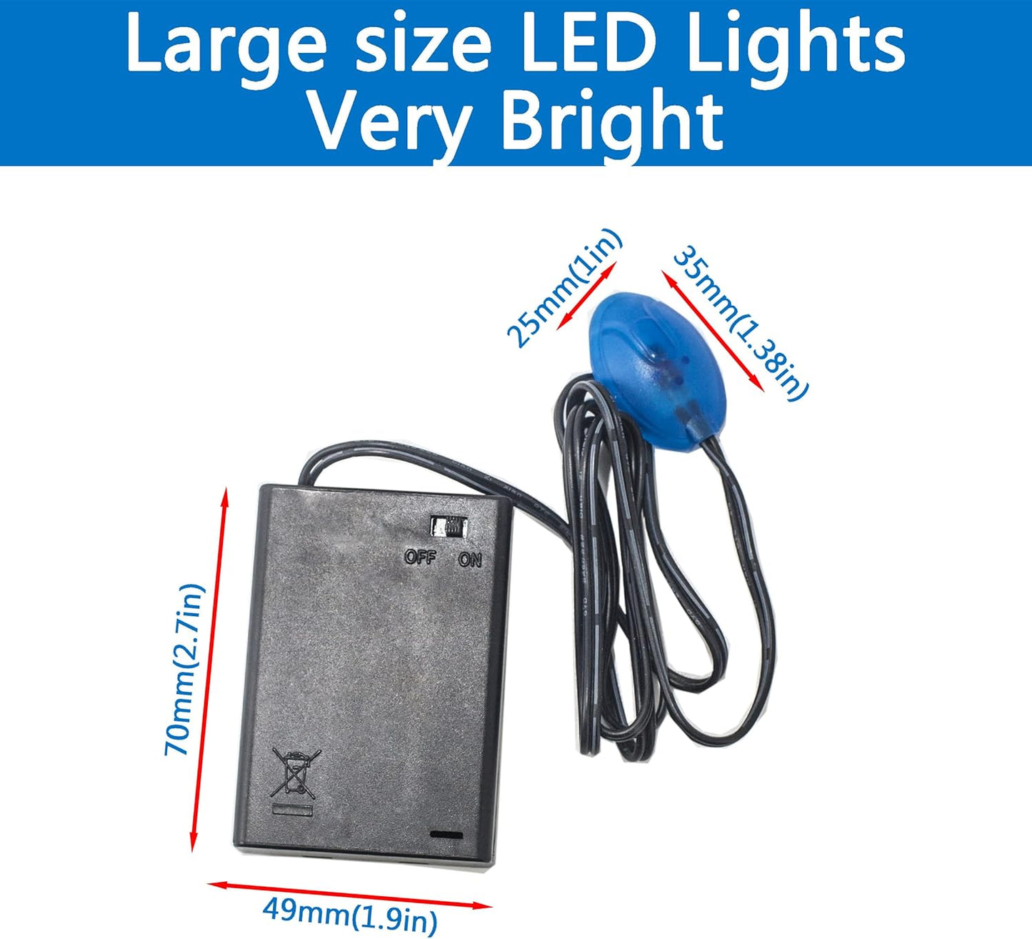 Fake Car Alarm, Dummy Car Alarm,(Batteries Included) Red LED Light Simulate Imitation Security System, Warning Anti-Theft Flash Blinking Lamp,Blue Light (Blue Light-1 Pack)