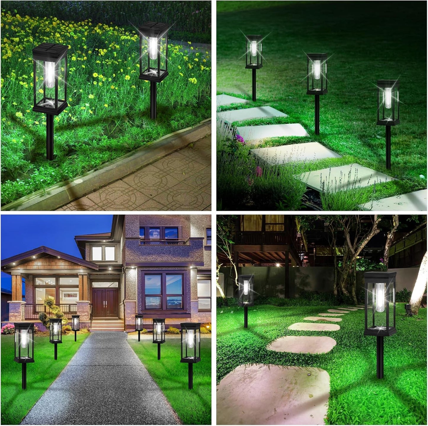 Solar Pathway Lights Outdoor 8-Pack - Super Bright LED Landscape Lighting, Waterproof & Sun-Powered for Garden Walkway