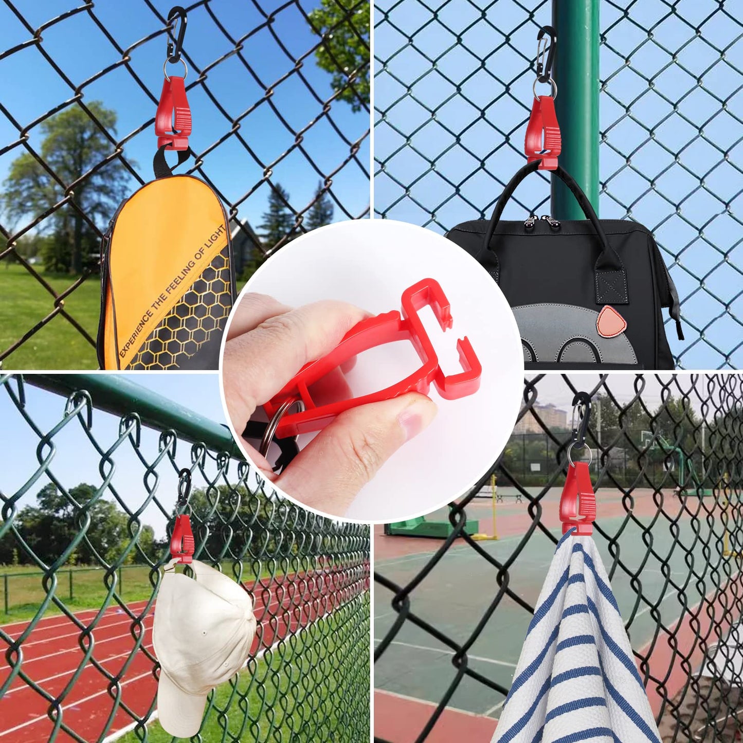 Tennis Pickleball Holder Wasit Pouch: 2 pcs Tennis Wasit Ball Band with Hanging Hook for Pickleball Accessory Mesh Hip Bag