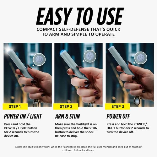 Guard Dog Security Enlight Mini Stun Gun - Keychain-Friendly Self Defense Tool with LED Flashlight & USB-C Rechargeable Design