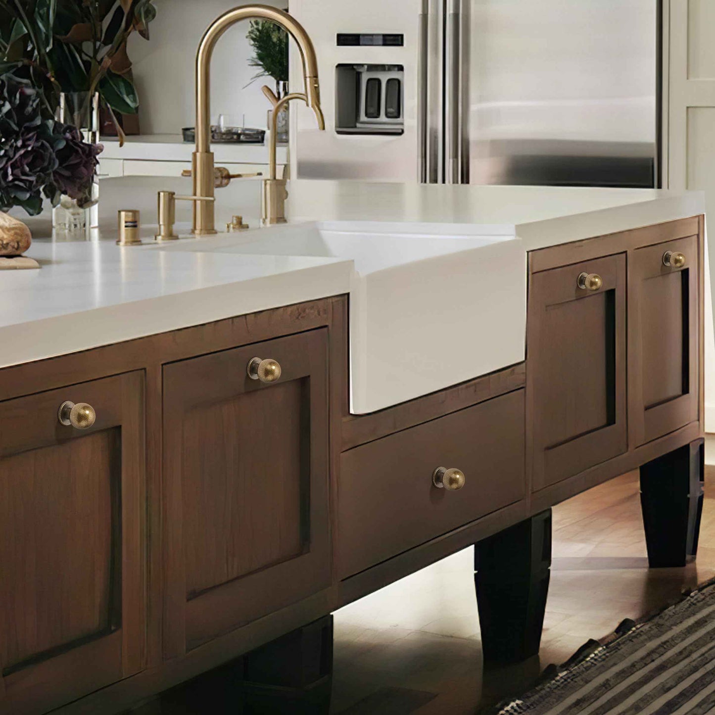 Dosoye 10 Pack 1 Inch (25mm) Diameter Round Solid Vintage Antique Brass Cabinet knobs,Pulls for cabinets and Drawers,Ball Knobs Cabinetry Hardware