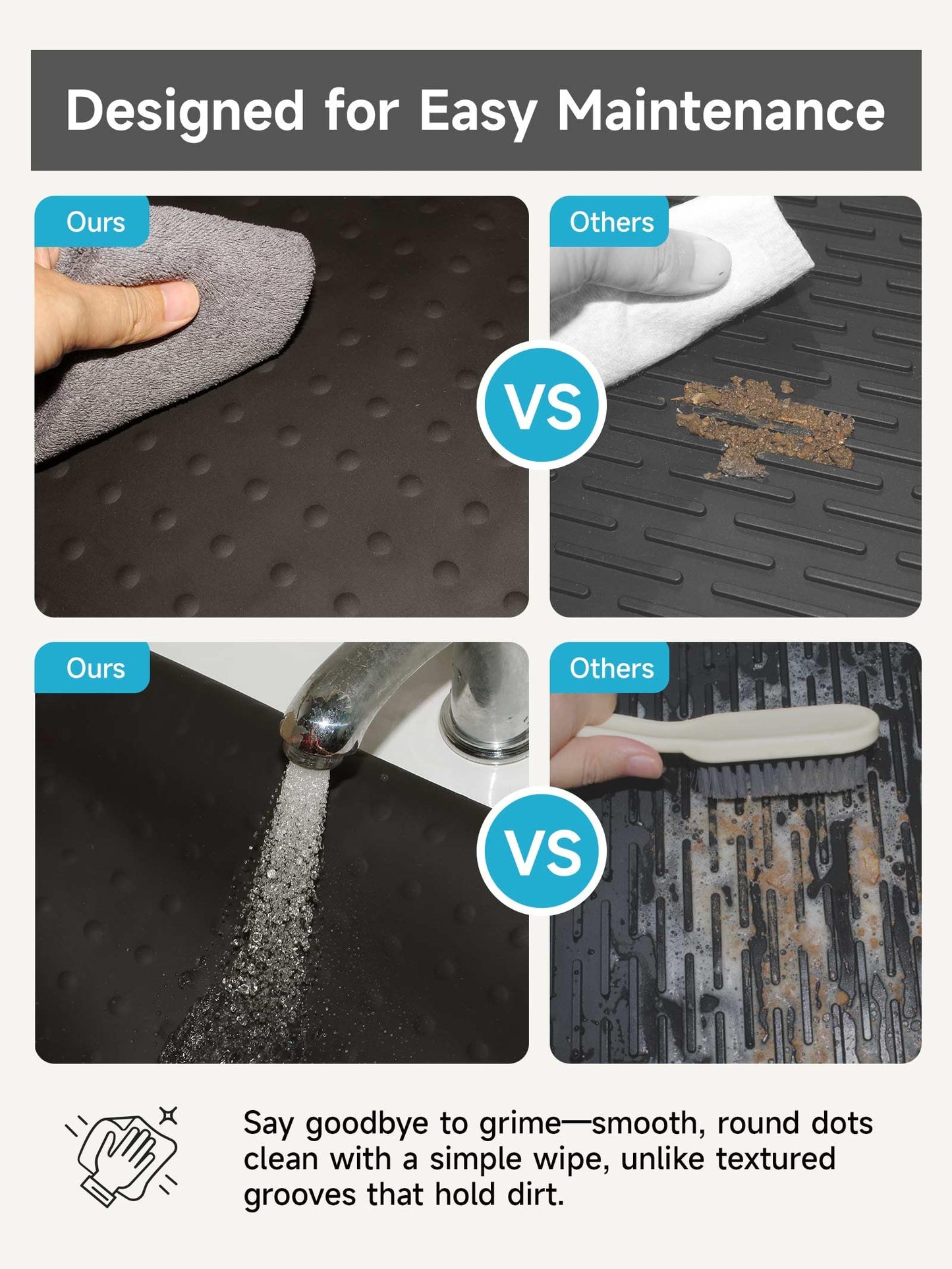 XiFEO Silicone Stove Top Cover for Electric Stove, Glass Stove Top Cover Protector, Flat Top Range Cover – Double as Dish Drying Mat, Coffee Bar Mat, Kitchen Stove Accessories, 28 x 20 in, Black