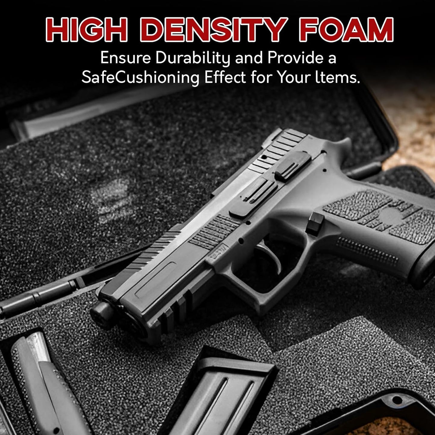 Skiennix Gun Case Foam - Premium Protection for Firearms | Custom Fit for All Gun Sizes