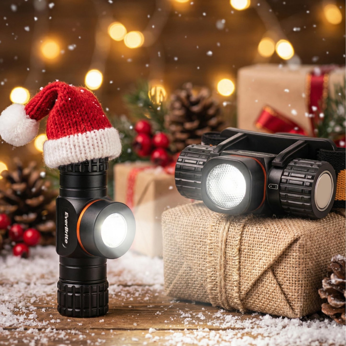 EverBrite Rechargeable Headlamp, 500 Lumen LED Rechargeable Headlight with 4 Light Modes, Magnetic Base and Adjustable Headstrap, Perfect for Camping, Hiking, Caving, Fishing