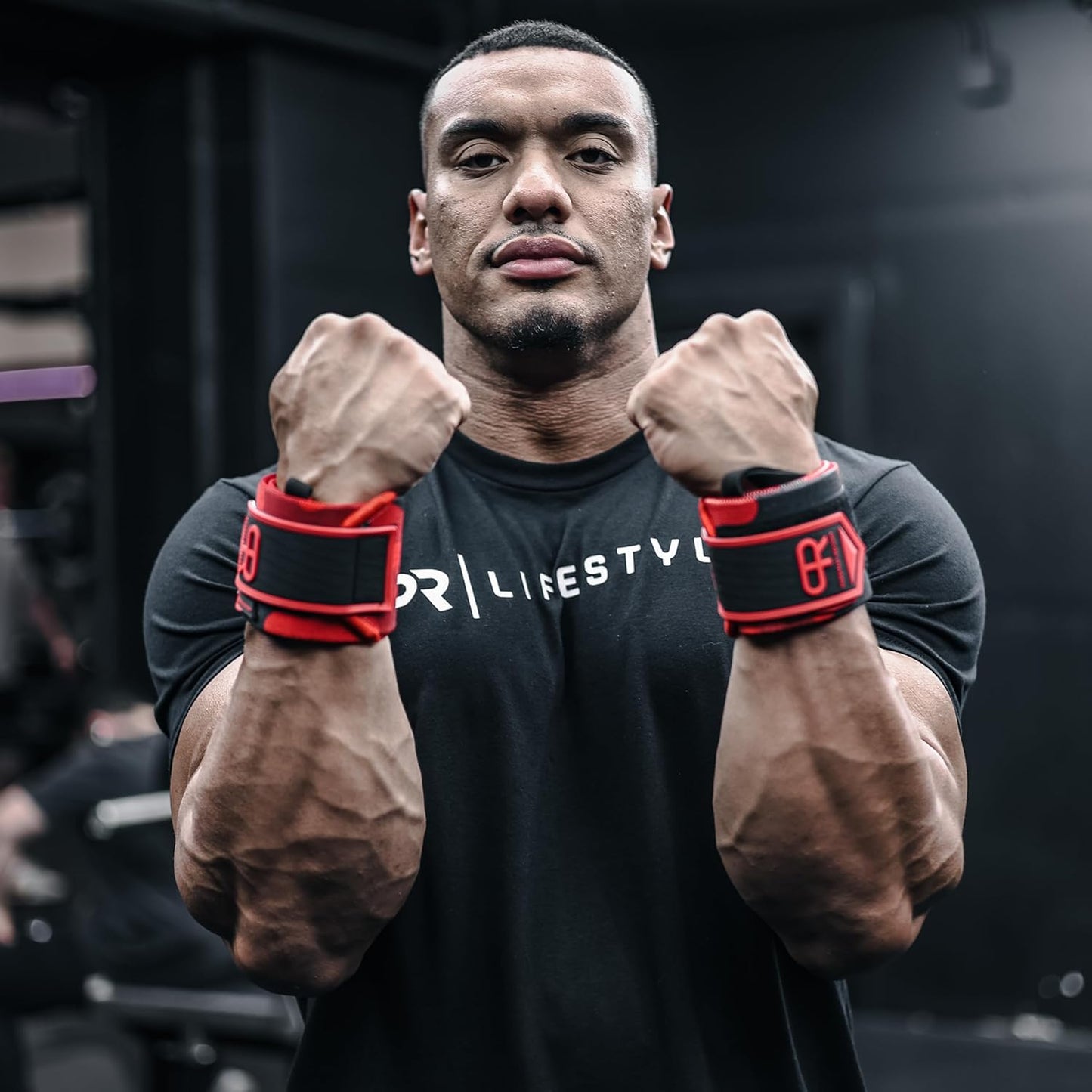 PR Personal Record Heavy Duty Wrist Wraps - Extra Wide Strap & Strong Thumb Loop for Weightlifting