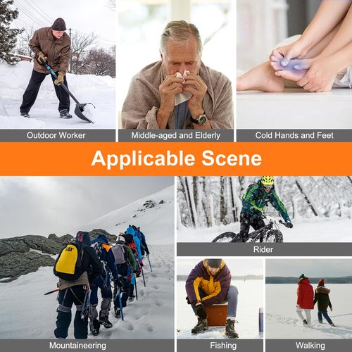 EIHBIEA Heated Socks, 5V 6000mAh Rechargeable Heated Socks for Men & Women, Electric Socks with 3 Heating Levels for Winter, Skiing, Hunting, Camping, Hiking, Cycling, Outdoor Work