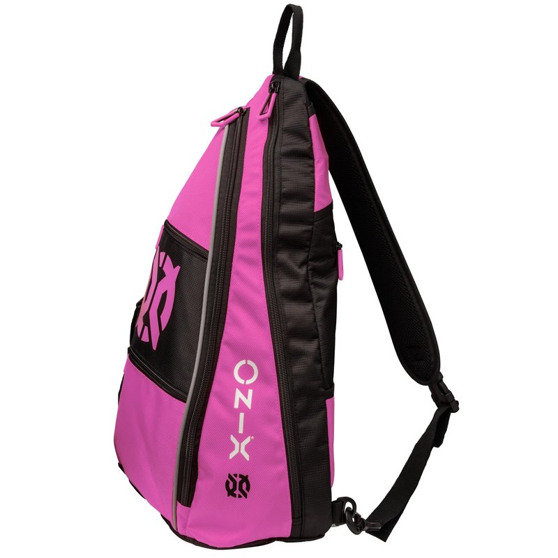 ONIX Pickleball Pro Team Sling Bag — Pink/Black with Adjustable Strap, Durable Construction, and Spacious Storage for Pickleball Gear