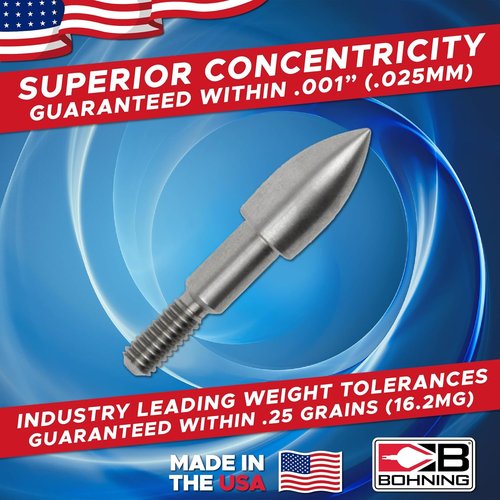 Bohning Screw-In Bullet Point - Durable Archery Accessory for Precision Shooting | Easy Installation