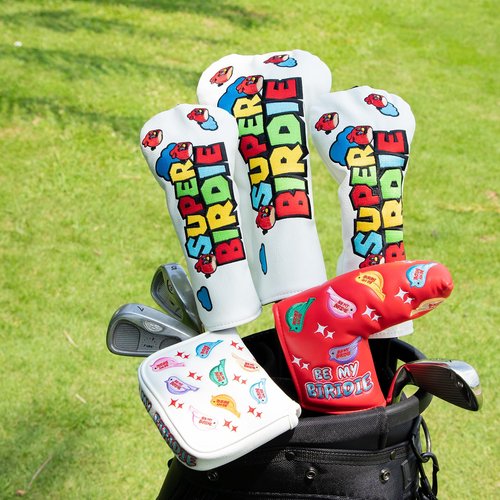 Golf Blade Putter Cover, Golf Blade Covers with Strong Magnetic Closure, Colorful Bird Design Putter Head Cover Waterproof PU Leather Blade Putter Headcover