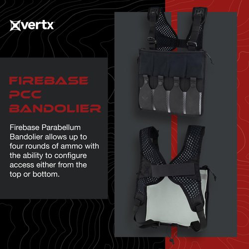 Vertx Firebase PCC Bandolier, It's Black, One Size