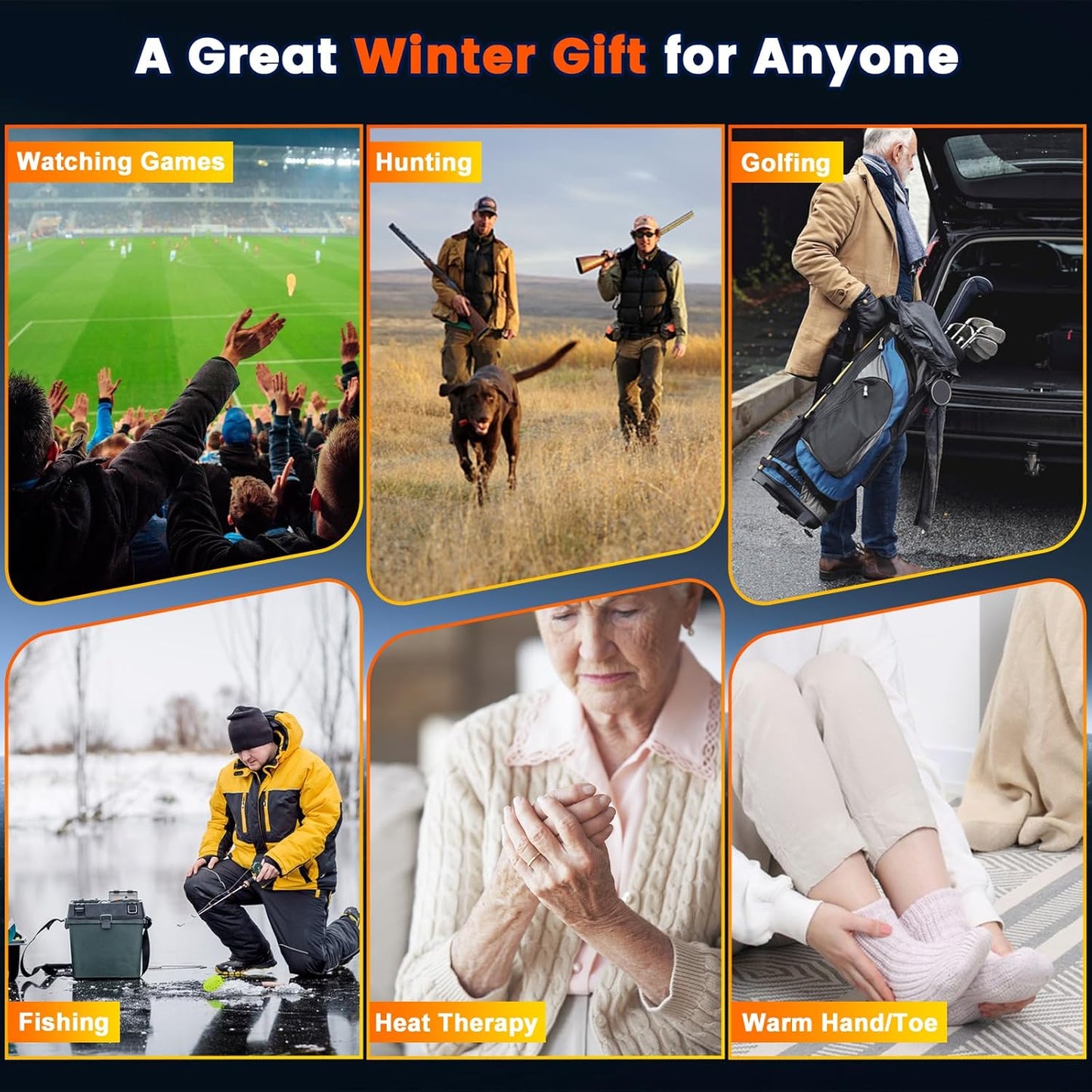 Skiennix Electric Hand Warmers - Rechargeable Dual-Side Heater with LED Display | 17 Hours of Warmth