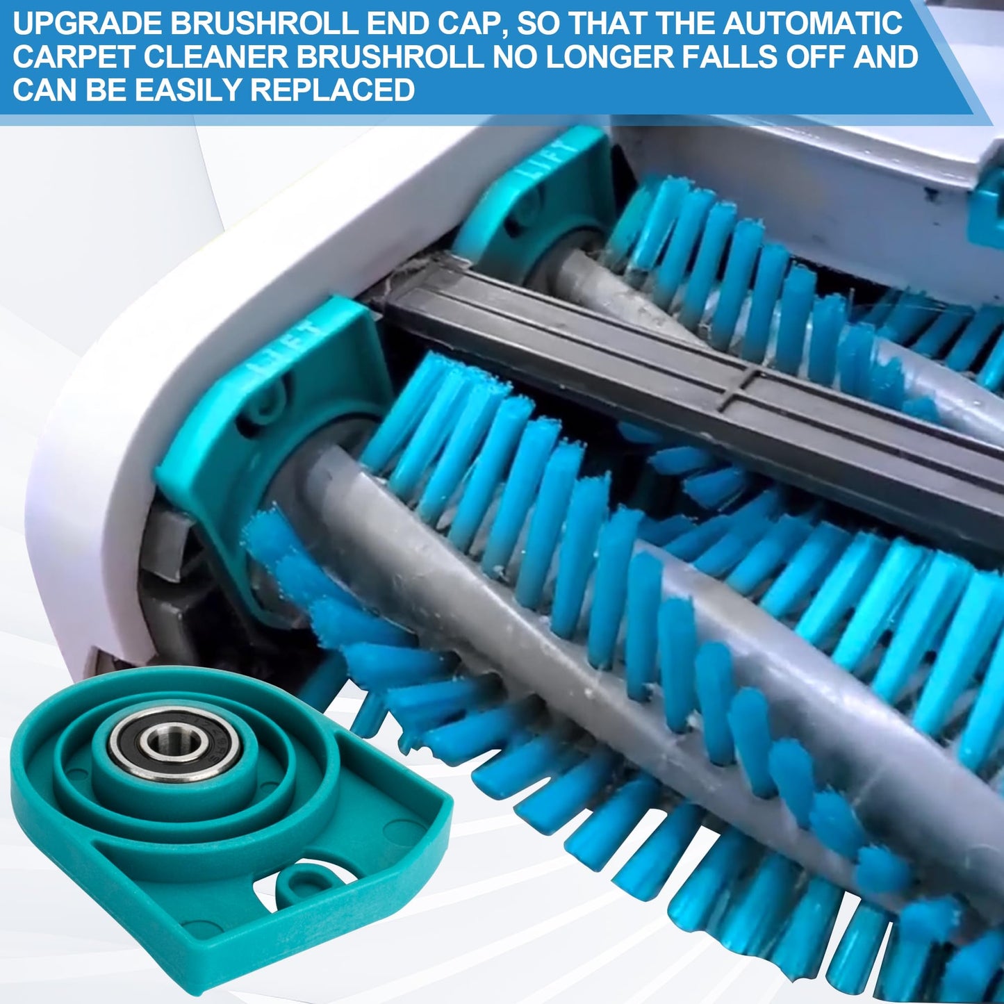 GYPNS 440013513 Brushroll End Cap with Bearing Compatible with Hoover Smartwash Pet Cleaner FH52000 FH53000 Model, Automatic Carpet Cleaner Cap for Dirt Devil & Royal Vacuum Cleaners Brushroll Parts