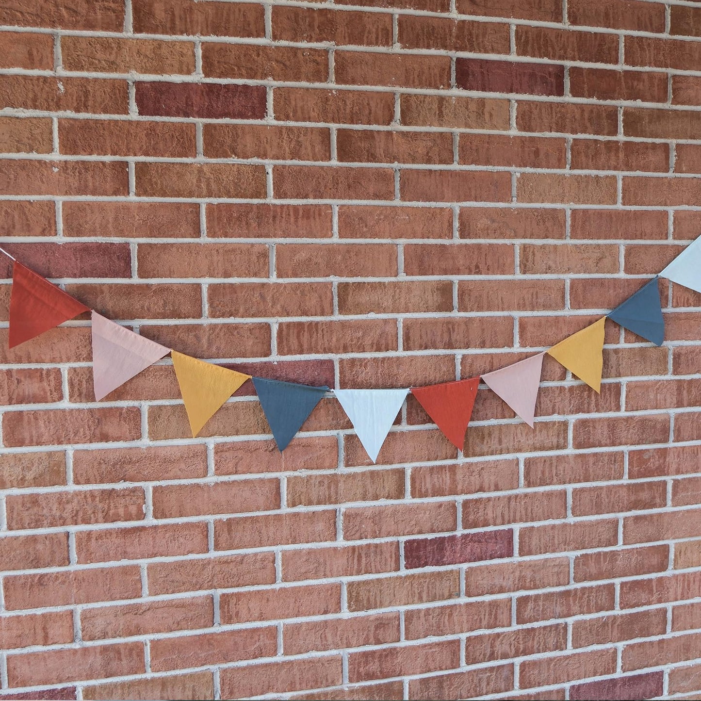 3.9ft Half Circle Banner - Pastel Cotton Pennants for Kids Tent, Nursery & Birthday Party Decor Pastel Pennant Banner | Single Sided Hanging Banners (Set of 2)