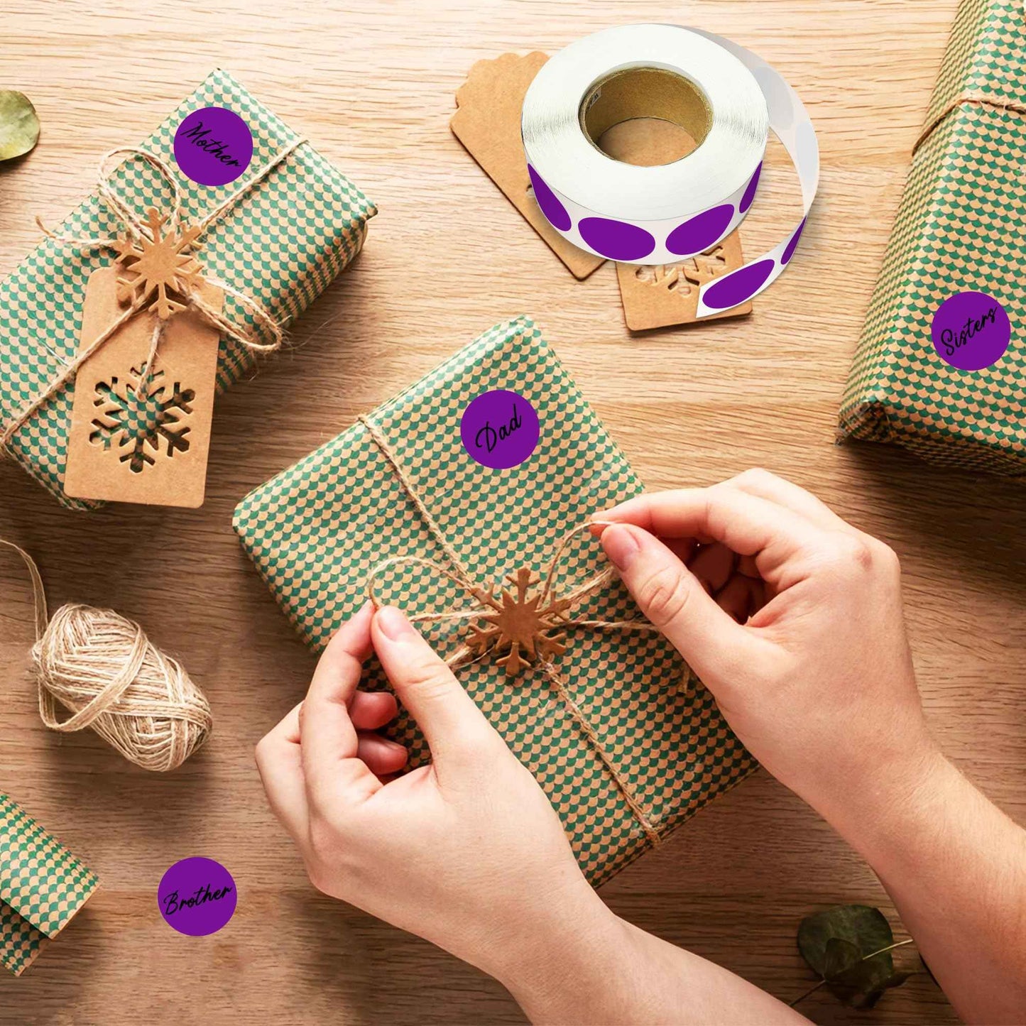 PARLAIM 10000 PCS 1 inch Colored Dot Stickers Round Color Coding Labels,10 Rolls Polka Circle Dots Bulk for Office Classroom, Purple