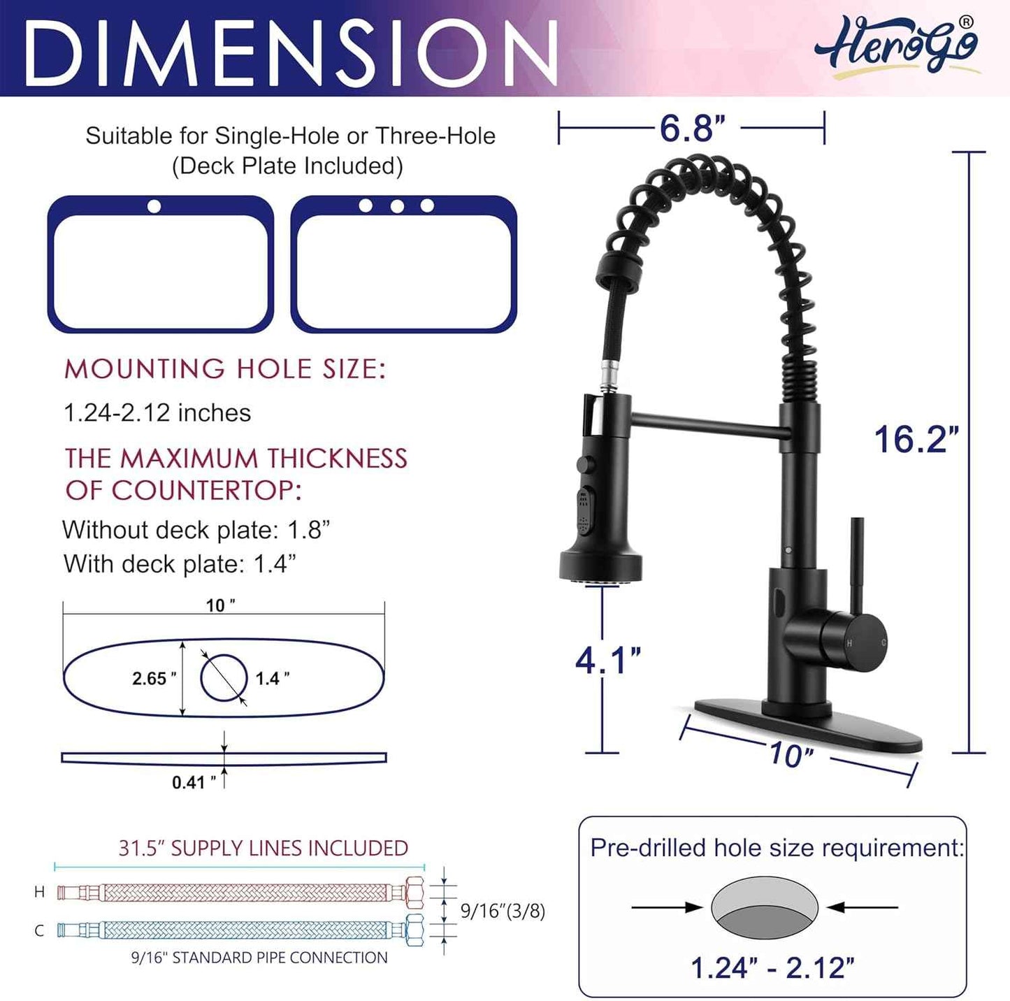 Touchless Kitchen Faucet with Soap Dispenser & Pull Down Sprayer - Commercial Grade Brushed Nickel
