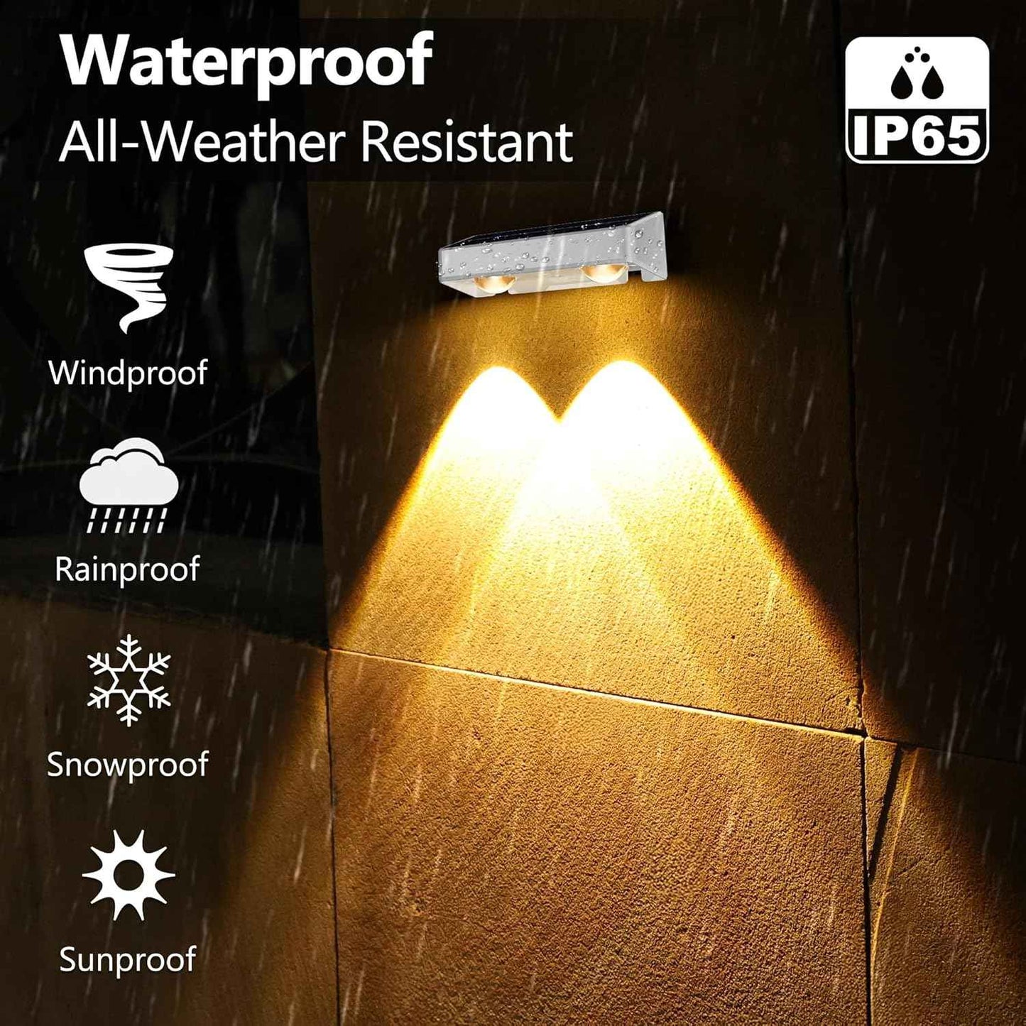 Brizled 12-Pack Solar Fence Lights – RGB & White Color-Changing Outdoor Wall Lights, IP65 Waterproof for Decks & Stairs