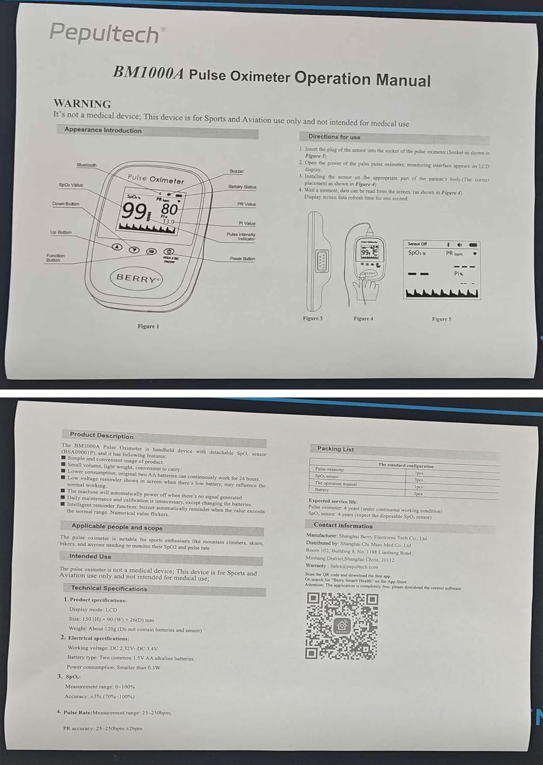 Skiennix Handheld Fingertip Pulse Oximeter - Bluetooth Oxygen Tracker with Free App | Accurate SPO2 & Pulse Rate Monitor for Adults