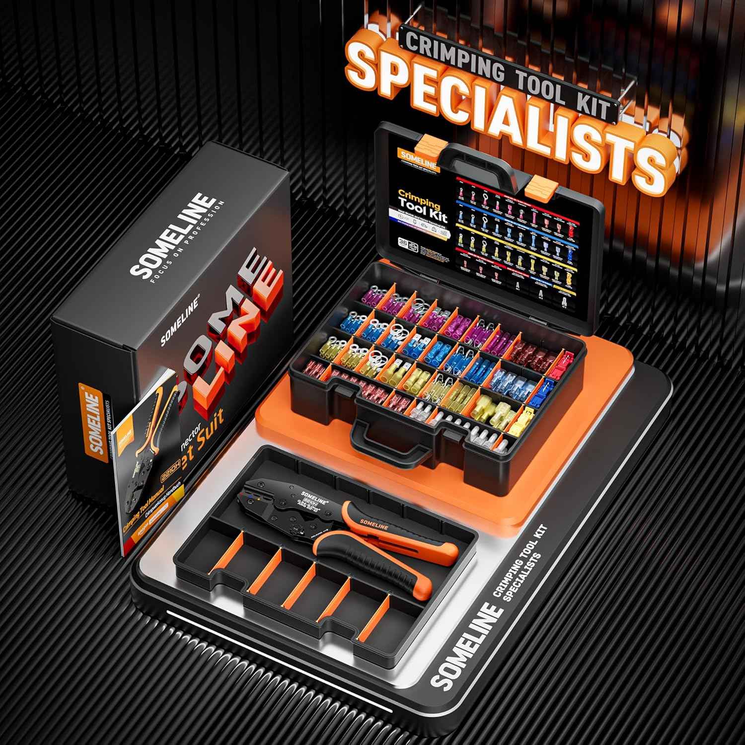 Heat Shrink Connector Crimp Tool Kit - 48 Sizes (22-10 AWG) Marine Grade Wire Connectors & Pliers