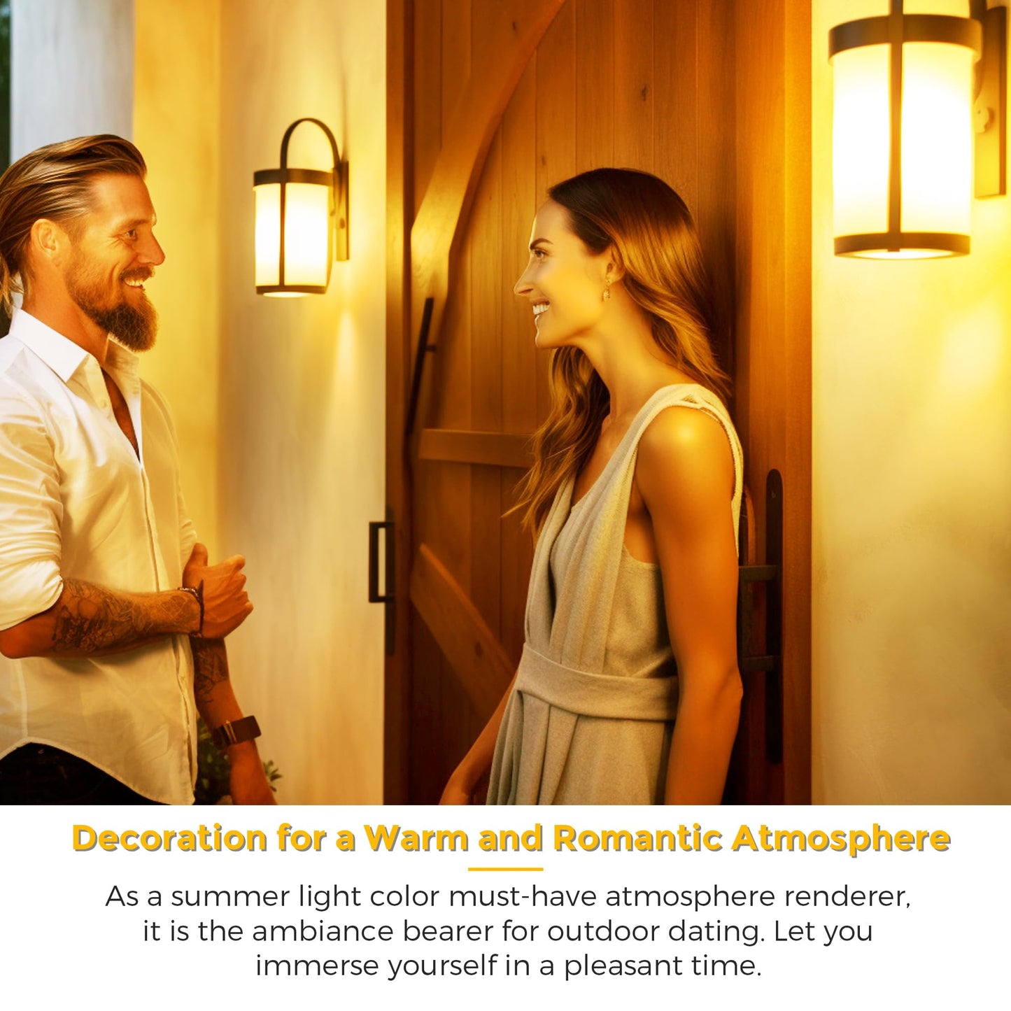 Amber Yellow LED Bug Light Bulb Outdoor 100Watt Equivalent, 12W LED PAR30 Flood Light Bulbs Outside, E26 Base for Porch Lights, Patio, Home Lighting, Courtyard, Christmas, Halloween Decor, 2 Pack