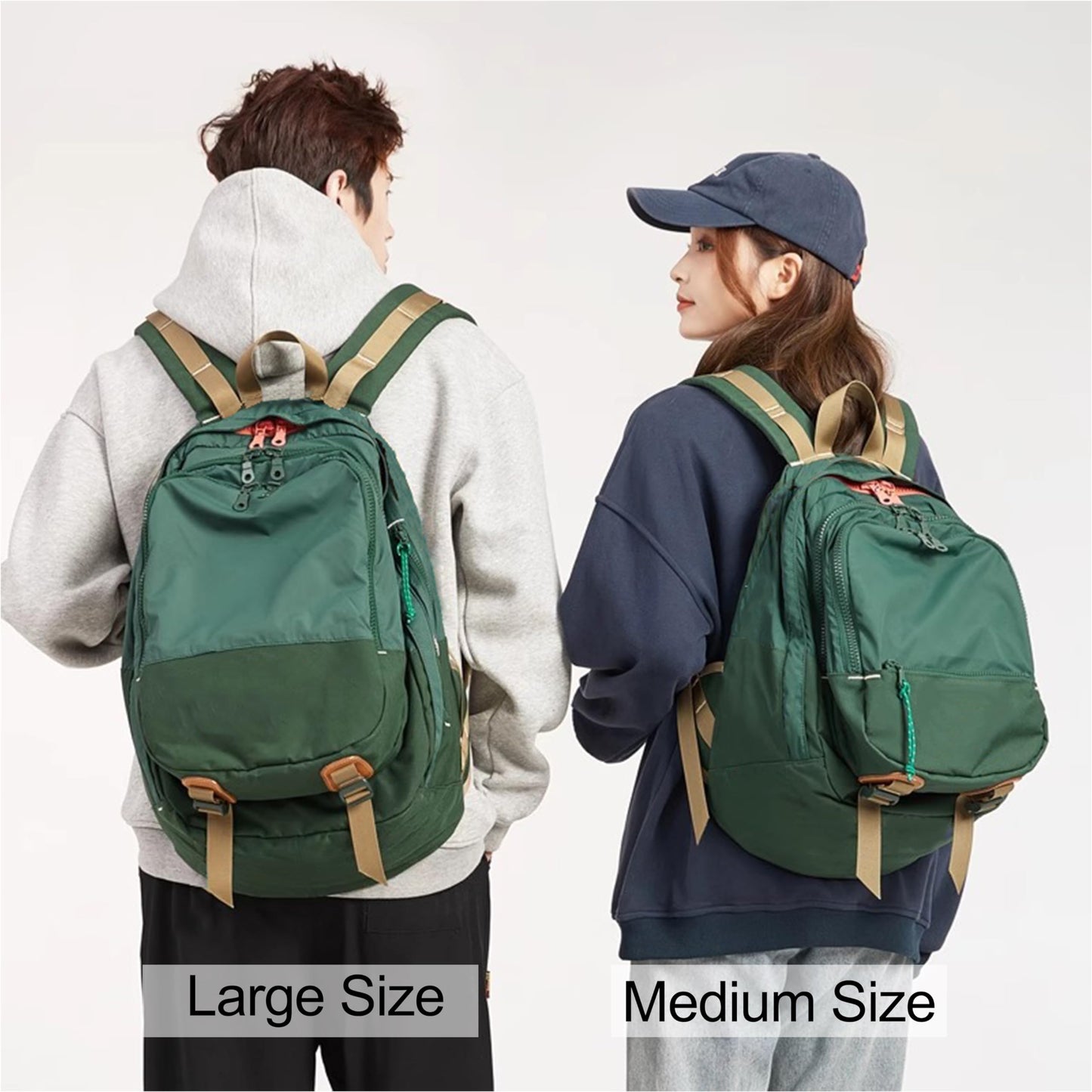 DORIS&JACKY Fashion Campus Backpack Large Capacity Travel Casual Daypack