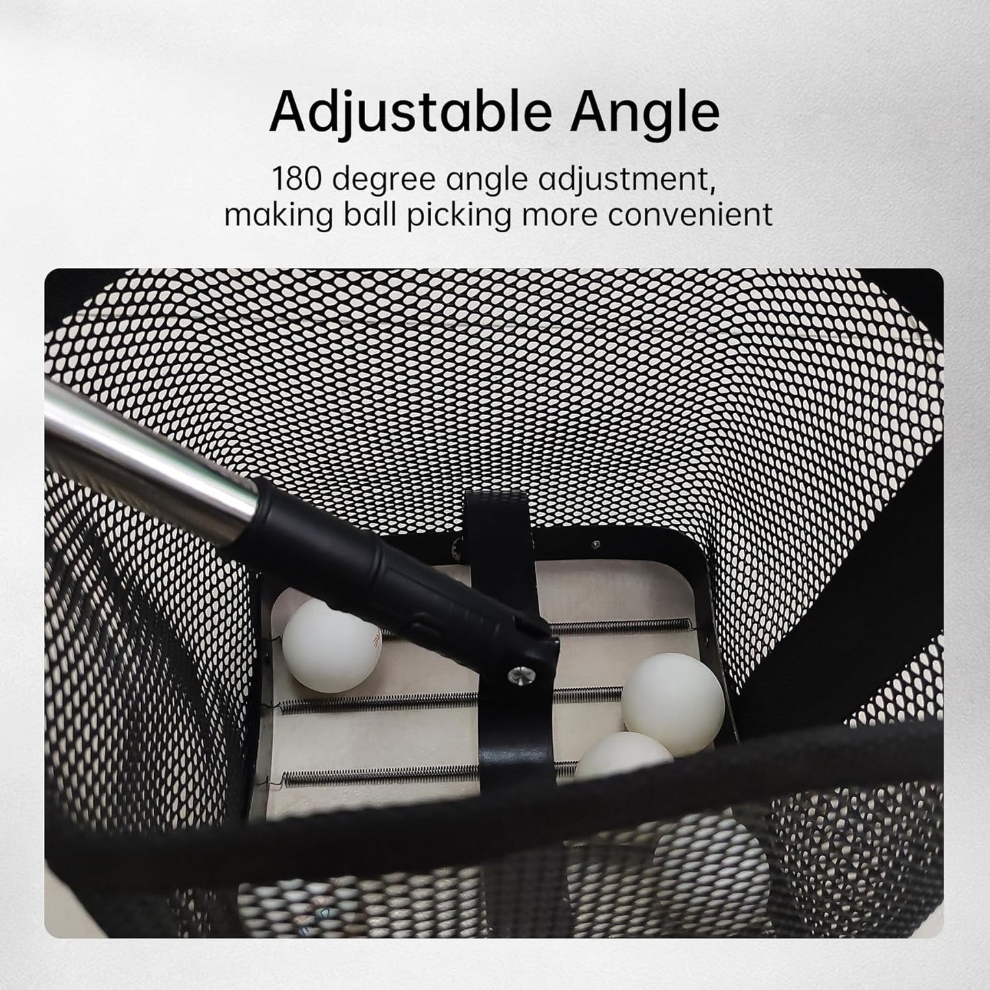 PONGBOT Ping Pong Ball Picker - Retractable Collector Holds 150+ Balls for Easy Storage