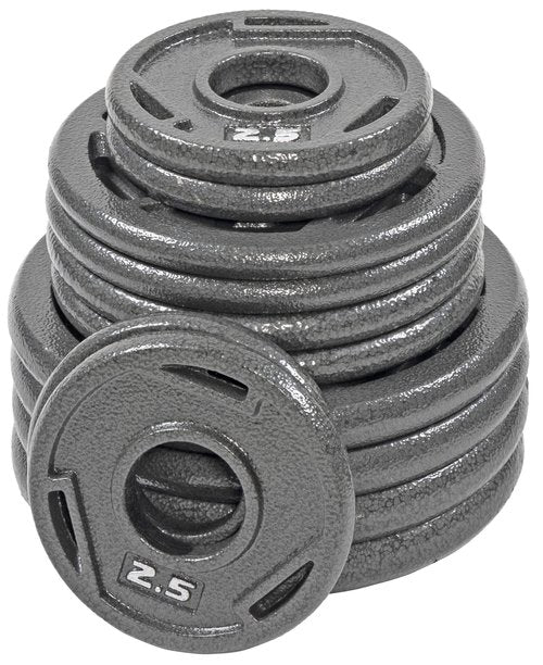 BalanceFrom Cast Iron Olympic 2-Inch Plate Weight Plate for Strength Training and Weightlifting, 70 LB Set (4x 2.5/5/10LB), Color #4, Multiple Packages