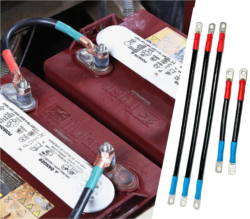 Dr.Acces Golf Cart Battery Cable Compatible Yamaha G19 Golf Cart 48V Battery Cable Set for Yamaha G19 Golf cart(5pcs/Set)