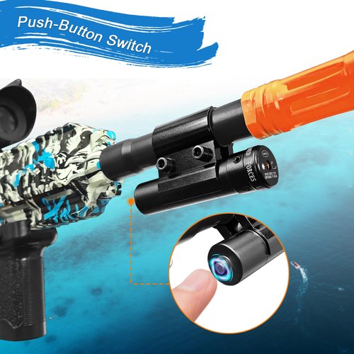 SZWRSKJ Rechargeable Laser Sight Fit for Slat Gun 4.0, 3.5, 3.0, 2.5, 2.0, Beam Scope for Rifle with Charger, Airsoft BB Pump Rifle Add-On Accessories
