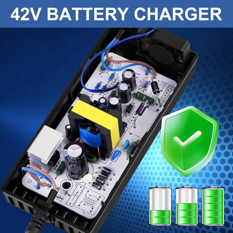 YAREMYEYE 42V 2A (5 Plugs) Universal E-Bike/Bicycle/Pedicab Charger for Jetson,Gotrax,Razor,Brid,Segway, Sisigad,Hiboy,Ninebot 36V Lithium-ion Battery