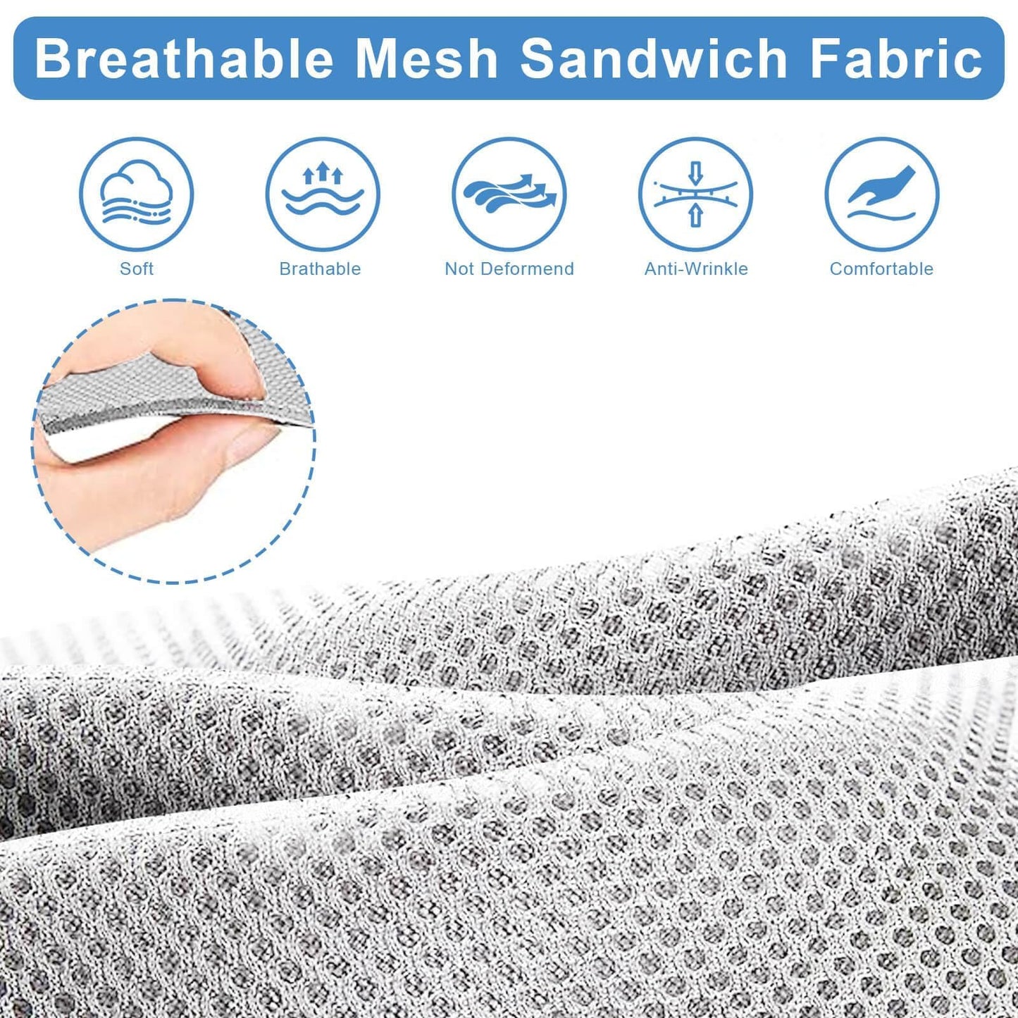 Club Car DS Pre-2000 Seat Cover, Golf Cart Seat Covers for Club Car DS 1982-2000 OEM Ordinary Seat, Breathable Polyester Mesh Cloth and Leather Combination Appearance, No Need Detaching Armrests