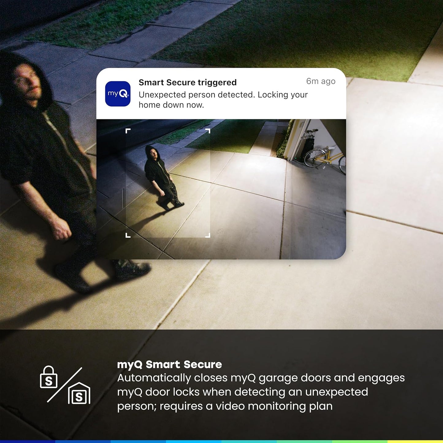 myQ Smart Outdoor Wired Camera by Chamberlain – Home Security with HD Video