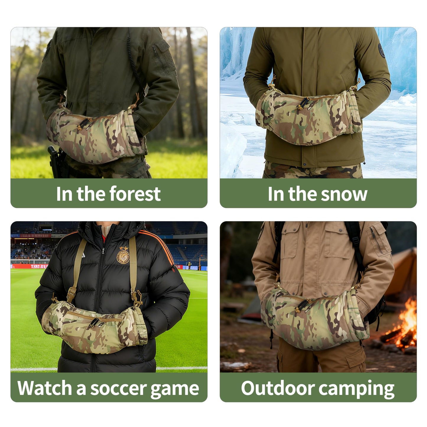 WildeLight Tactical Hand Warmer Pouch, Youth Football Hand Warmers, Portable Drop Hanger Waist Handwarmer Pouch (MC)