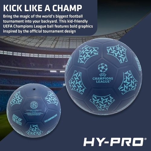 Hy-Pro UEFA Champions League Soccer Ball - Size 5 Official Match & Training Ball for Kids & Adults