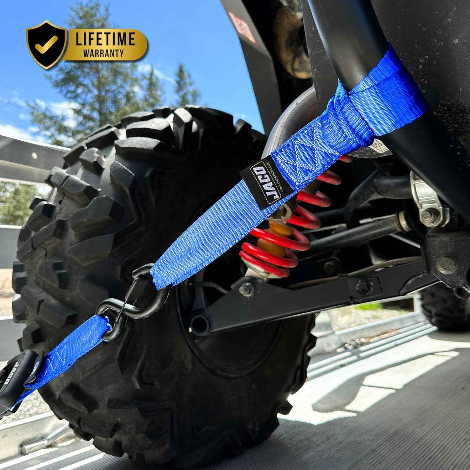 Heavy Duty Ratchet Straps 1.6" x 8ft (Pack of 4) - 5,208 lbs Tie Down Kit with Soft Loops