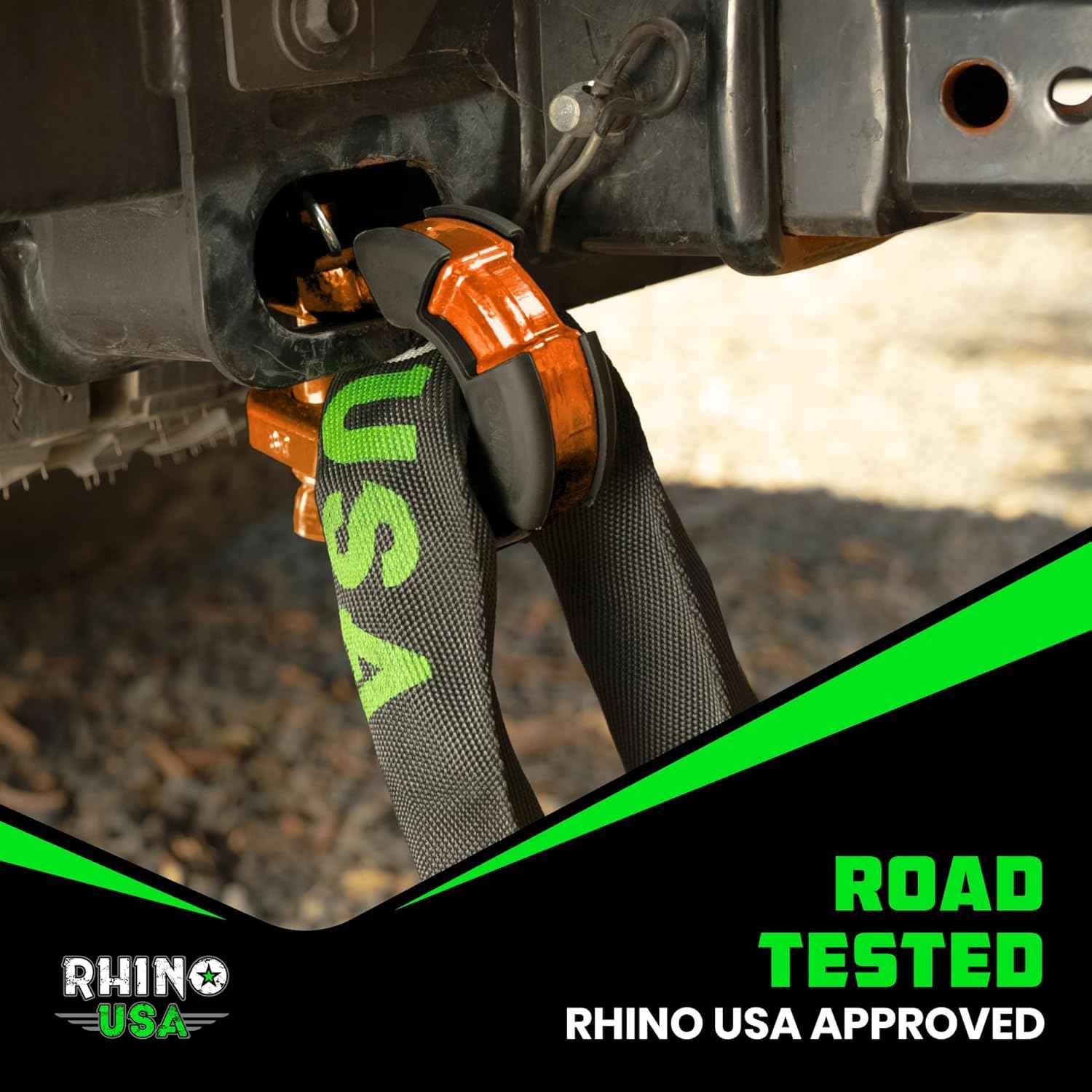 Heavy-Duty Rhino USA Super D Ring Shackles 2-Pack - 70,548lb Break Strength for Towing & Off-Road Recovery (Red)