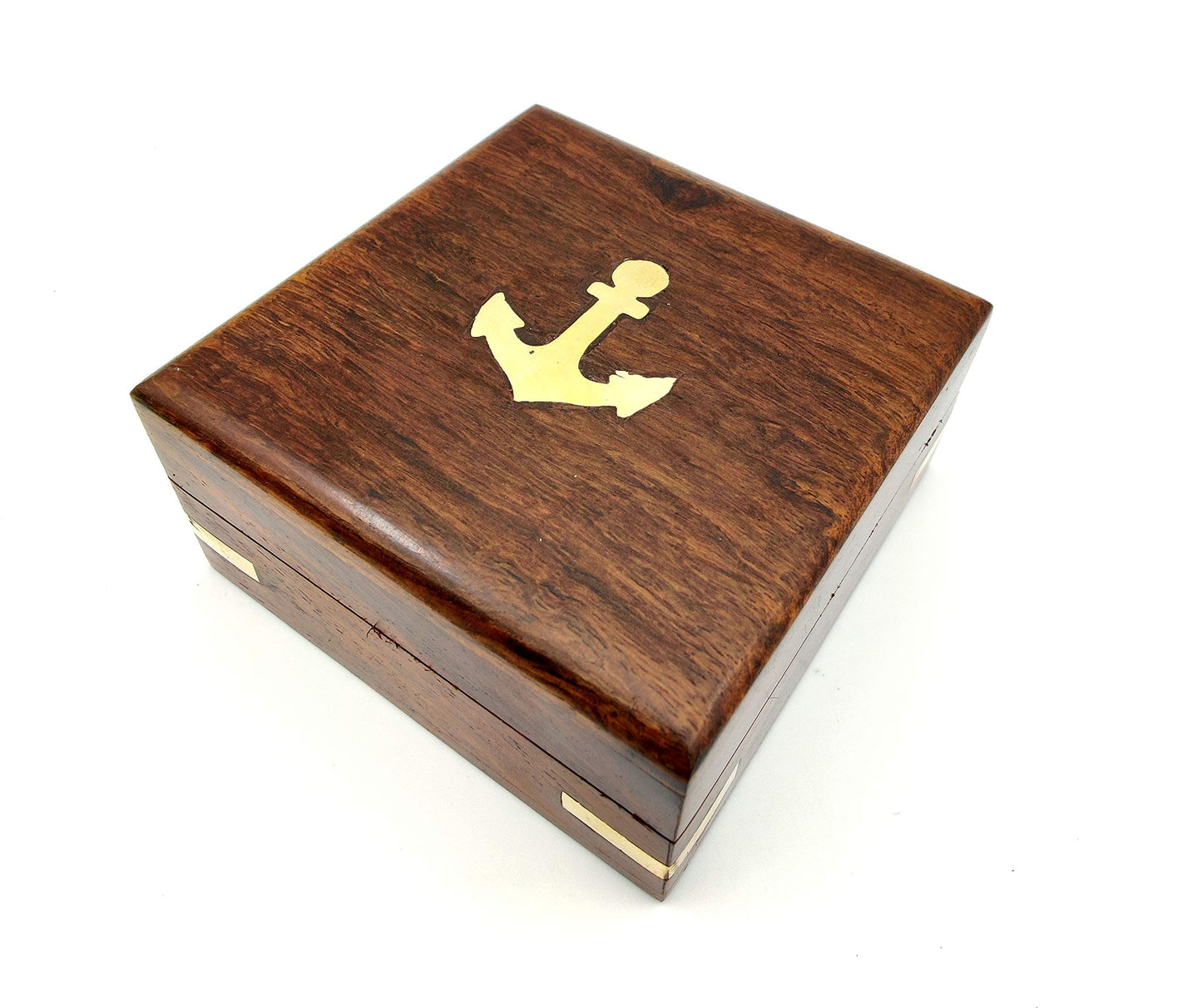 Handmade Vintage Gift Compass with Thoreau's Go Confidently Quote Engraved Brass Compass with Wooden case, Graduation Day Gifts, Boys Gifts, Compass Gifts