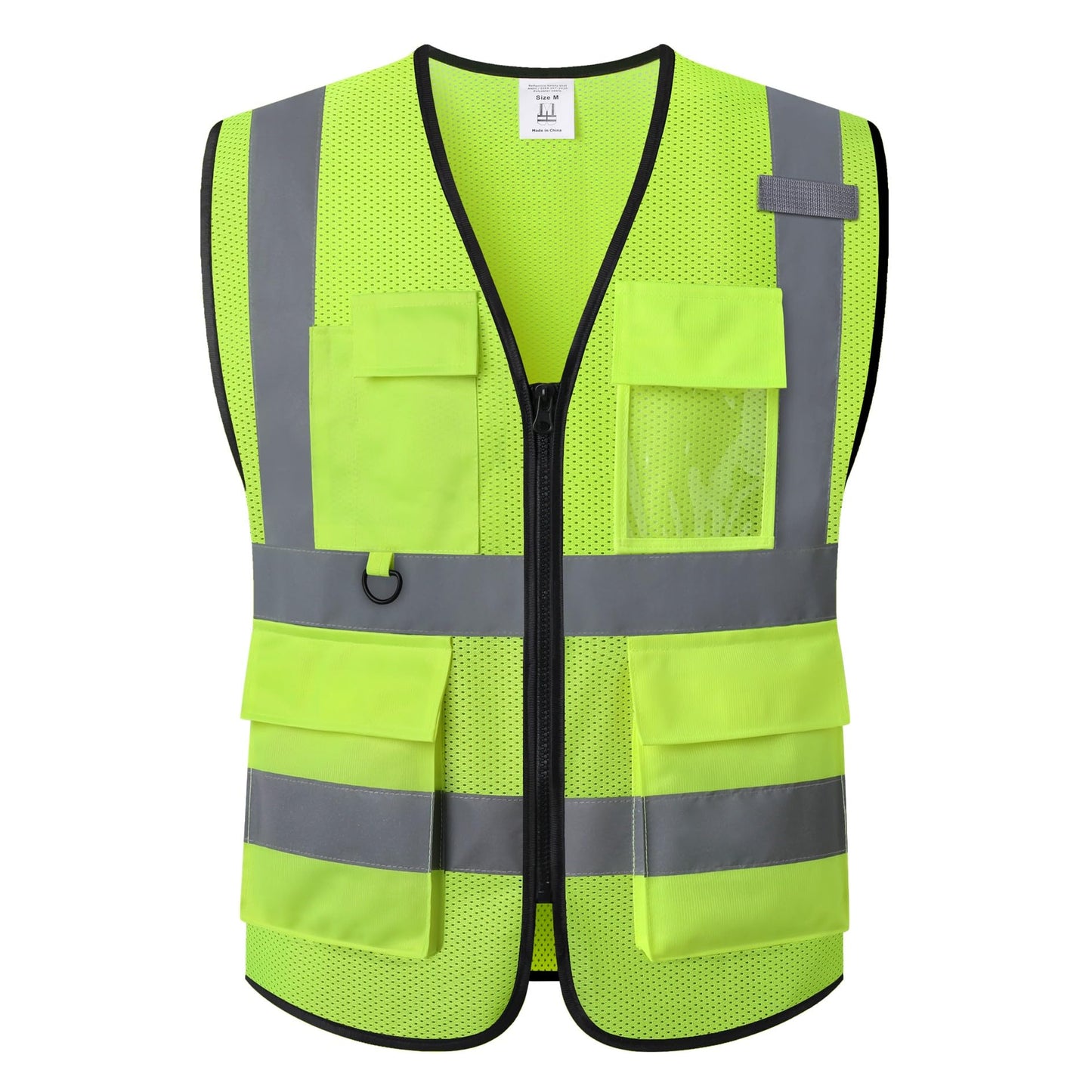 HATAUNKI Safety Vest for Men Women Hi Vis Vest with Pockets Mesh High Visibility Vest Meets ANSI/ISEA Standards (Yellow-20, 2X-Large)