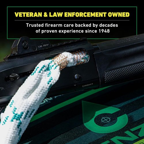 CLENZOIL Field & Range Cobra Bore Cleaner | Gun Barrel Cleaning Tool | Brass Brush Embedded in Cotton Bore Rope