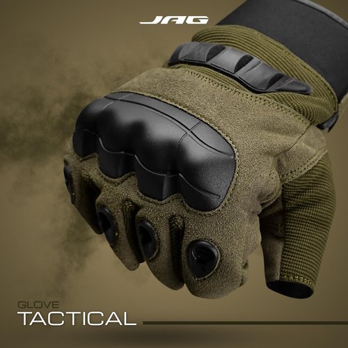 J.A.G. Tactical Gloves for Men - Fingerless Design with Hard Knuckle Protection | Ideal for Cycling, Airsoft & Hiking