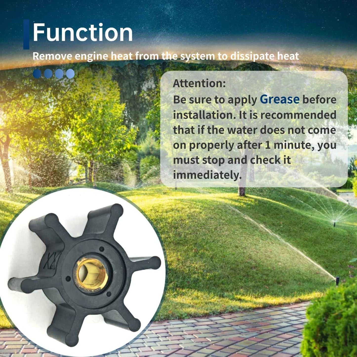 FREPURDO Brass Core Impeller & Seal Kit - Professional Grade Replacement for Milwaukee M18 Transfer Pump 2771-20, OEM 49-16-2771 Upgrade with FFKM O-Ring 