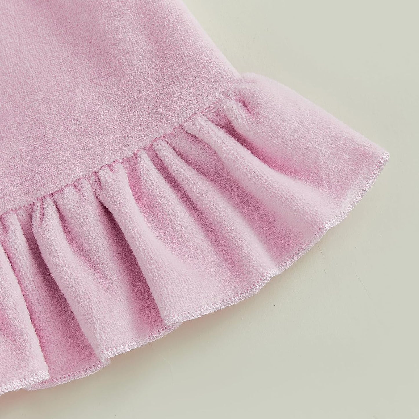 Multitrust Toddler Girls Terry Swim Cover-Up - Ruffled Hooded Bathing Suit in Pink | Elastic Waist