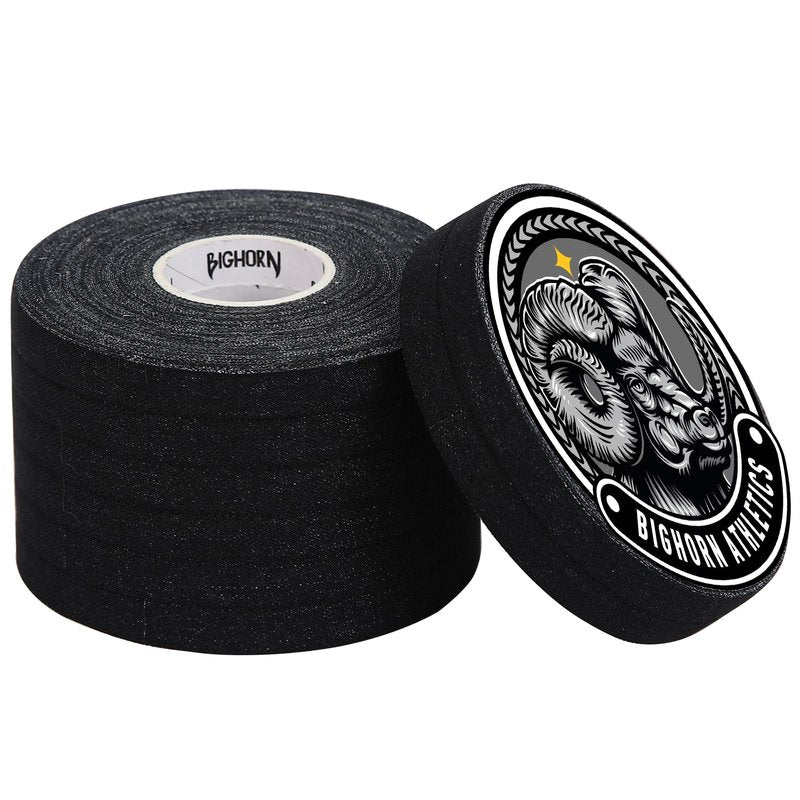 Bighorn Athletics Jiu Jitsu Finger Tape | Residue-Free Athletic Finger Tape for Sports & Injuries: Rock Climbing, Volleyball, Football, Basketball, Hands & Toes | 0.3-Inch x 45-feet, 8-Rolls, Black