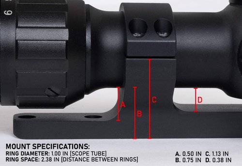 Monstrum Dual Ring Scope Mount for Savage Arms Axis/Edge Rifles | Includes Both #6 and #8 Screws for Compatibility Across All Generation Savage Axis Models | 1 Inch Diameter