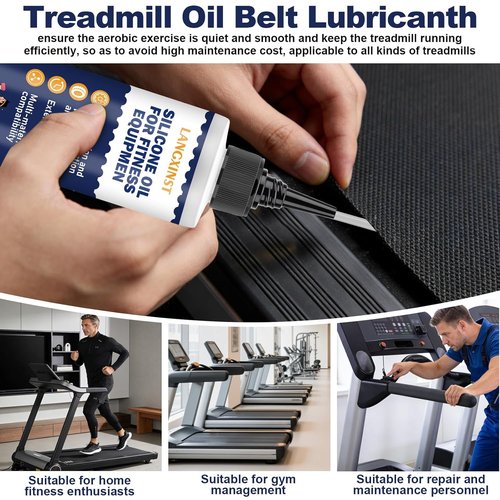 200ml Skiennix Treadmill Belt Lubricant - High-Temperature Resistant Silicone Formula Reduces Friction & Noise
