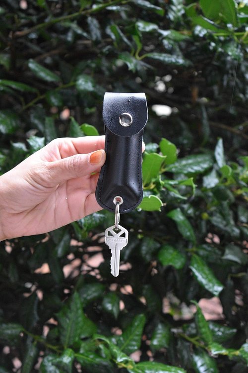 FIGHTSENSE Pepper Spray - Compact 1/2 oz Maximum Strength Formula | Best Self Defense Tool for Women with Leather Pouch Keychain