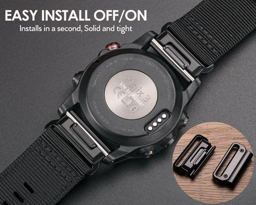HEMSUT Compatible with Garmin, 22mm Military Strap for Fenix 8 47mm /7/7 Pro/6/6 Pro/5/5 Plus/E 47mm, MARQ Athlete, Instinct 2, D2 Delta S/Descent G1, Approach S60/62/S70 47mm, Forerunner Quatix 6/5
