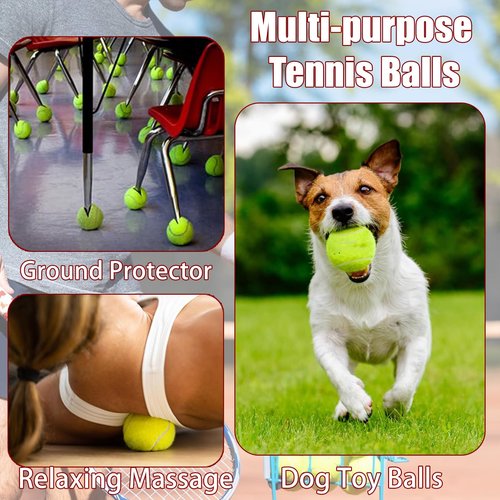 Magicorange Tennis Balls, 12 Pack Advanced Training Tennis Balls Practice Balls, Pet Dog Playing Balls, Come with Mesh Bag for Easy Transport, Good for Beginner Training Ball (Green)