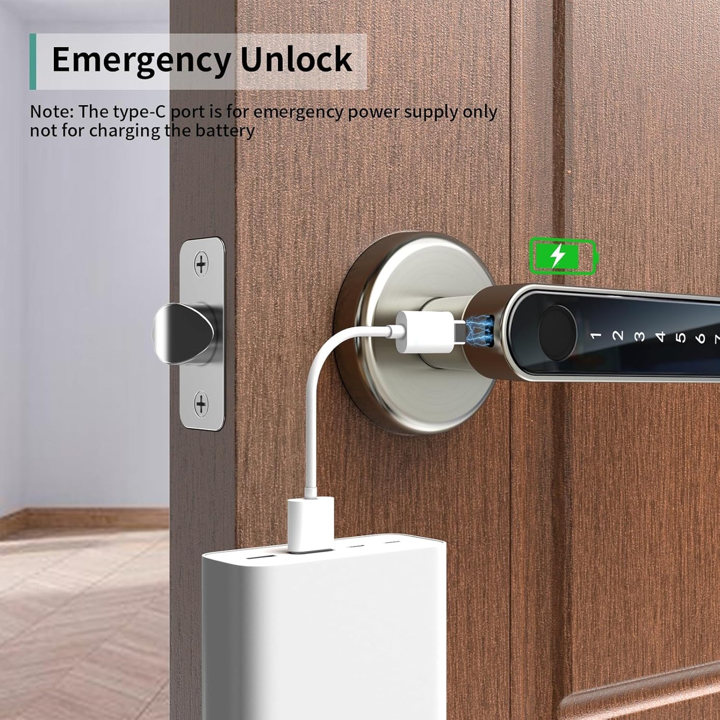 Smart Fingerprint Door Lock with Keypad - Keyless Entry Lock for Home & Office