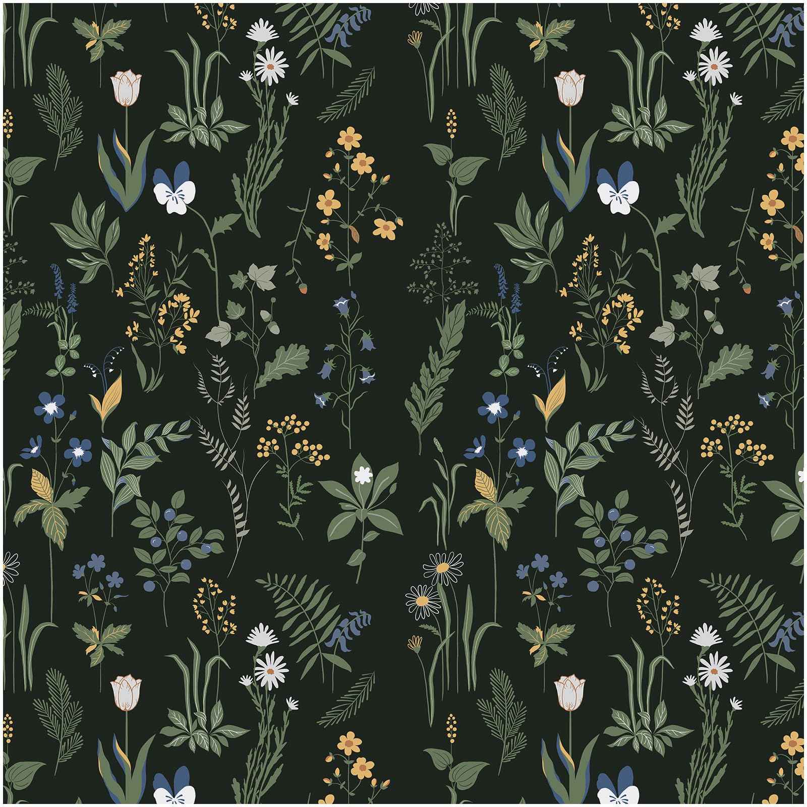 Cismmy Removable Peel and Stick Wallpaper Boho 17.5 x 393 in Floral Bedroom Bathroom Easy Peel Off Stick on Wallpaper Contact Paper Renter Friendly Wall Paper